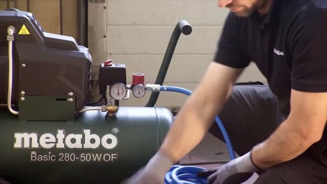 Безмасляный компрессор Metabo Basic 280 50 OF смотреть онлайн