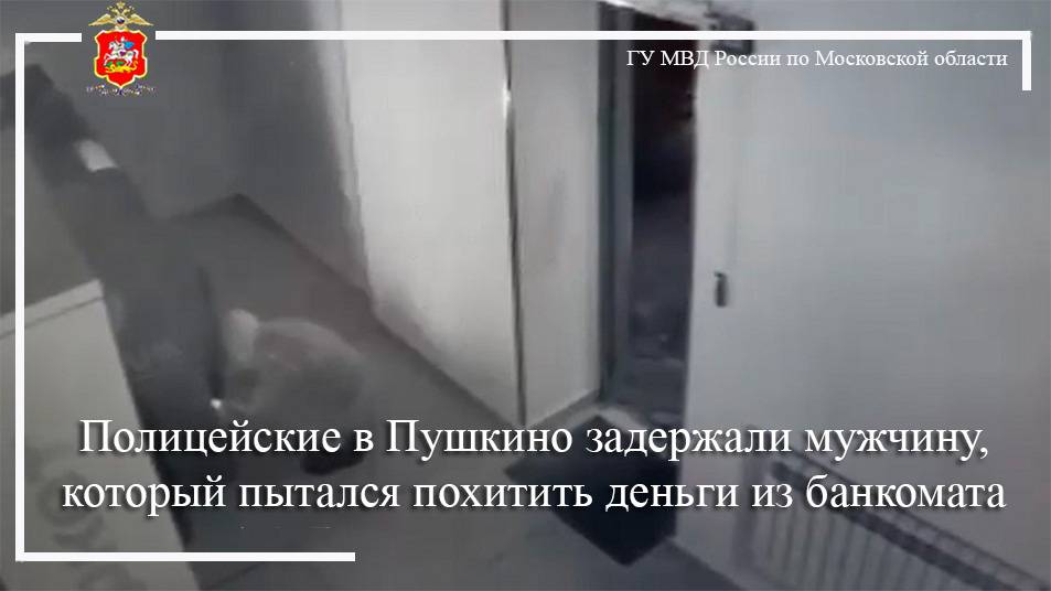 Полицейские в Пушкино задержали мужчину, который пытался похитить деньги из банкомата смотреть онлайн