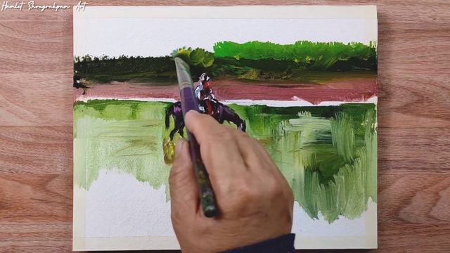 Easy horse painting with acrylic colors / Quick sketch on Paper / Hamlet Shougrakpam Art смотреть онлайн