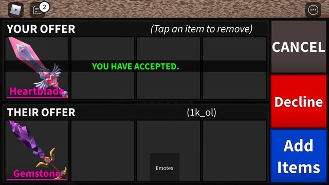 Trading for Gemstone in MM2. смотреть онлайн