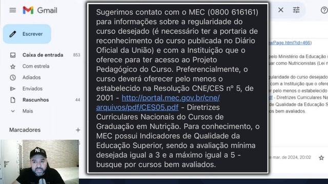 Conselho de Nutrição faz registro se o curso de graduação estiver com reconhecimento em análise ? смотреть онлайн