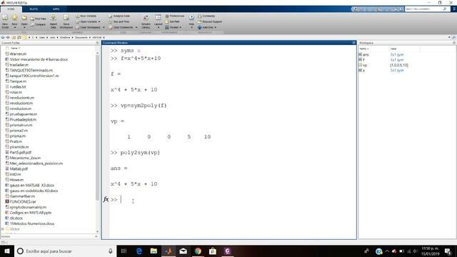 |14| MATLAB Simbólicos a polinomios factor expand смотреть онлайн