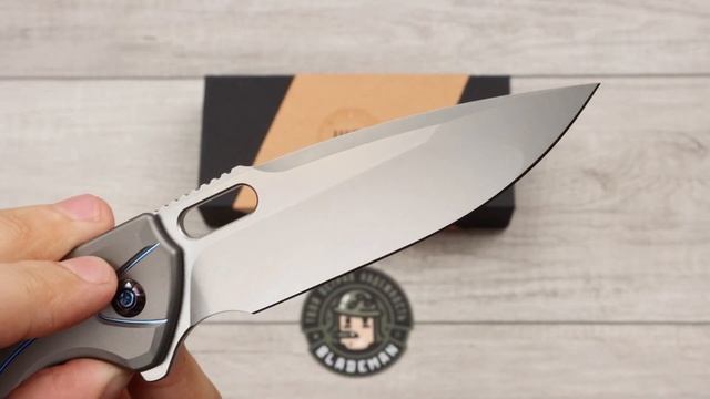 Нож WE Knife Exciton, CPM 20CV, Titanium/Twill Carbon Fiber Gray. LIMITED EDITION