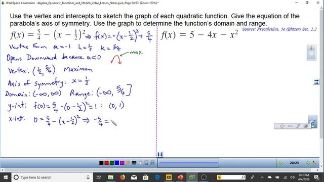 Algebra: Quadratic Functions and Models смотреть онлайн