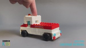 Собираем санитарный автомобиль из конструктора QBRIX KIDS - детские конструкторы с видеоинструкцией
