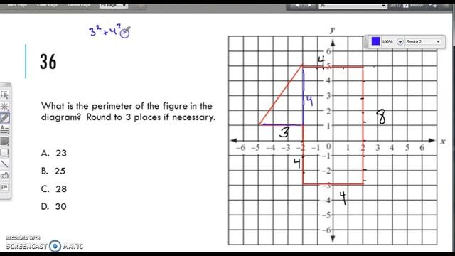 GEO IA3/36 Perimeter on Coordinate Plane смотреть онлайн