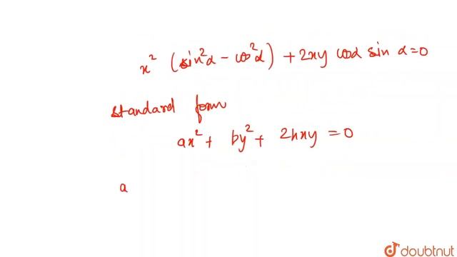 The angle between the pair of lines represented by `(sin^(2)alpha)(x^(2)+y^(2))=(xcosalp смотреть онлайн