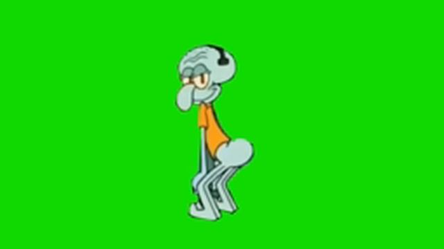 Футаж / Footage Спанч Боб Хромакей Squidward twerking смотреть онлайн