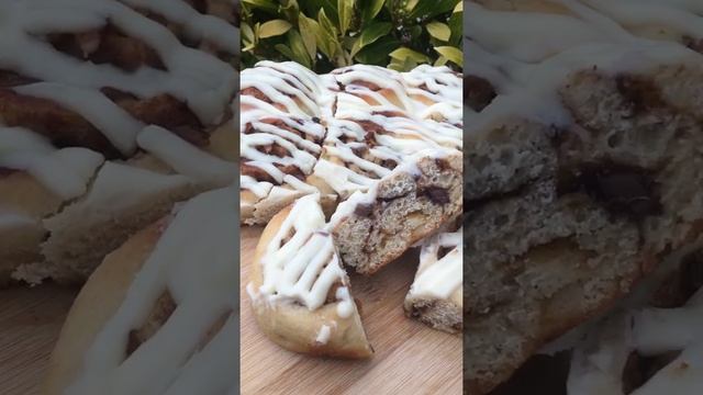 Cinnamon rolls with dark chocolate and pecans 🧁🍫🌰🍪 смотреть онлайн