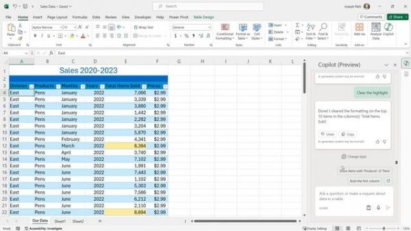 Excel Copilot Tutorial