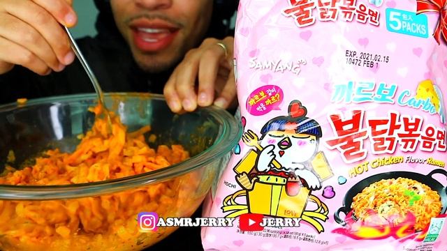 ASMR SPICY CHEESY RAMEN NOODLES CHALLENGE🔥 MUKBANG EATING SHOW NO TALKING смотреть онлайн