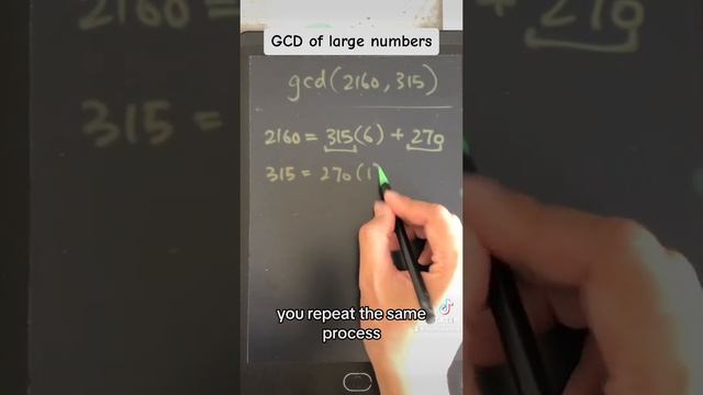 GCD (GCF) of large #numbers #math #maths #mathtrick смотреть онлайн