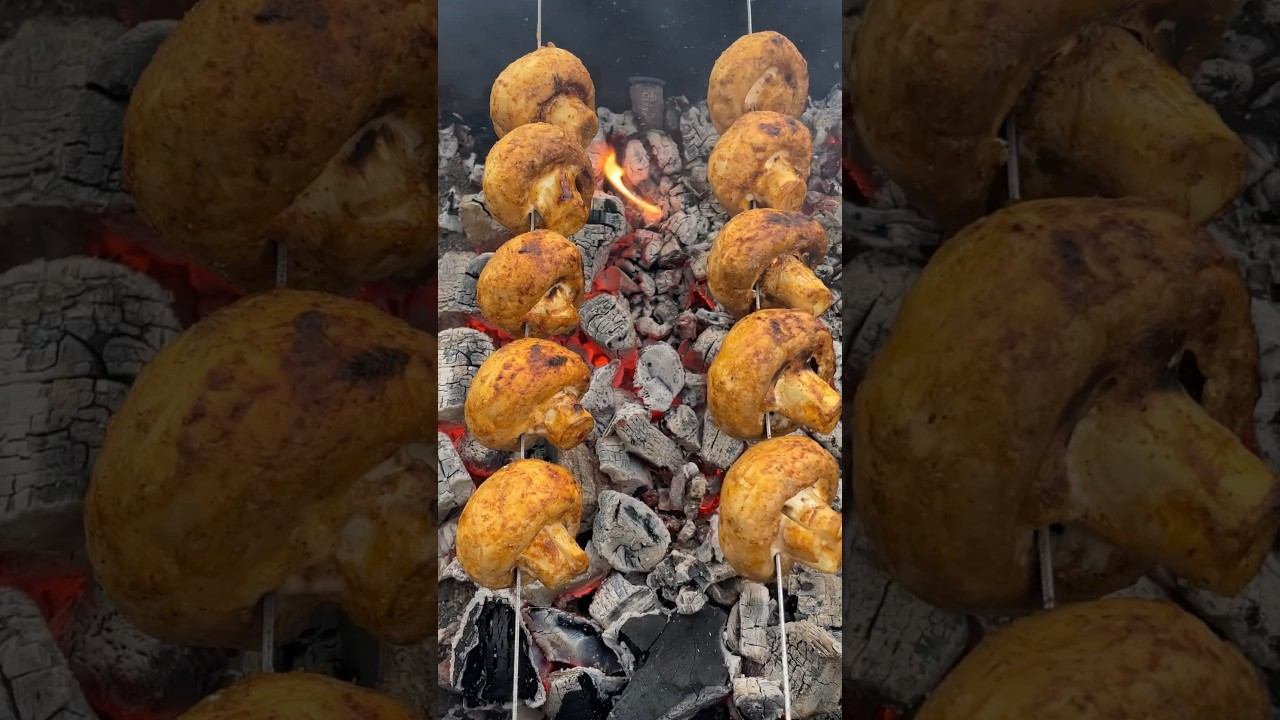 Шампиньоны на угляхКак вкусно замариновать #shorts #шашлык#шампиньоны #рецепт# смотреть онлайн