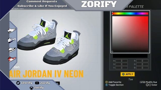 NBA 2K21 Shoe Creator - Air Jordan 4 "Neon" смотреть онлайн
