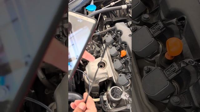Checking Oxygen Sensor and Catalytic Converter Endoscope on HONDA STREAM RN6 смотреть онлайн