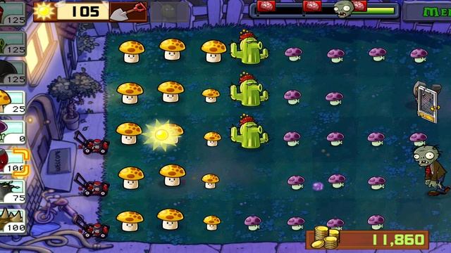 Plants vs Zombies Растения против Зомби Ночь, сложно смотреть онлайн