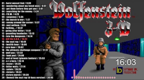 WOLFENSTEIN 3D - all soundtrack in one video | PC | 1992