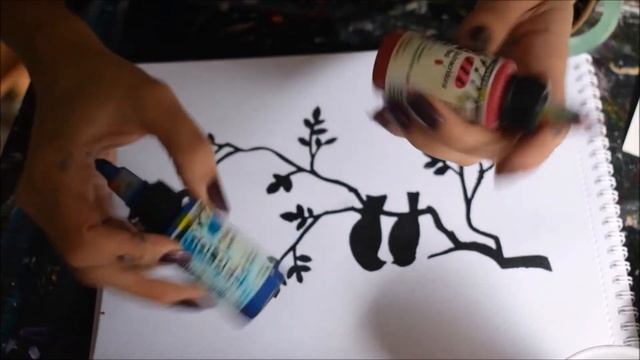 Art Cheat | How To Stencil | Tutorial | Paint | Love Birds | Silhouette | Technique | Jasvir Kambo смотреть онлайн