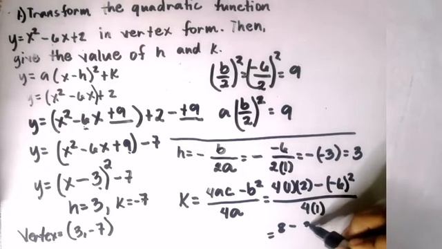 Transforming quadratic function from GENERAL FORM to VERTEX FORM | MathTV PH | Tagalog Tutorial смотреть онлайн