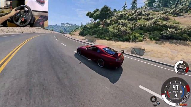 Driving The Turbocharged SUPRA & Skyline R34 GTR Mod Showcase in BeamNG | Logitech G29 Adventure! смотреть онлайн