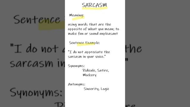 Sarcasm Meaning | Learn English in Hindi | Improve Your English Vocabulary | English Word Meaning смотреть онлайн