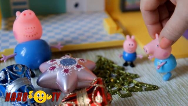 Свинка Пеппа Мультик из игрушек Свинка Пеппа и ее семья украшают дом в предновогоднее время Pepp смотреть онлайн