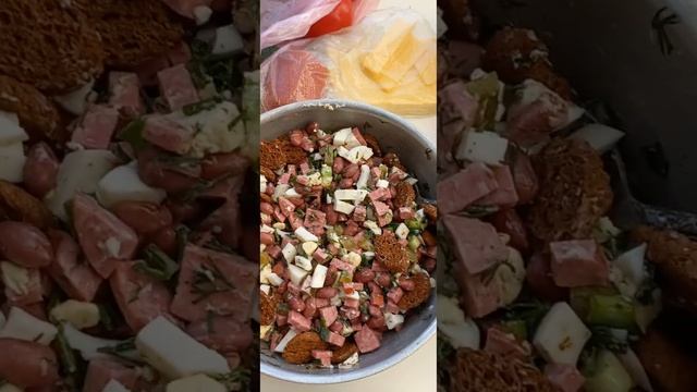 #Самара. Рецепт. Салат с фасолью и сухарями. смотреть онлайн