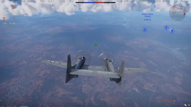 War Thunder F-82 Twin Mustang Air Realistic, 5Kills смотреть онлайн