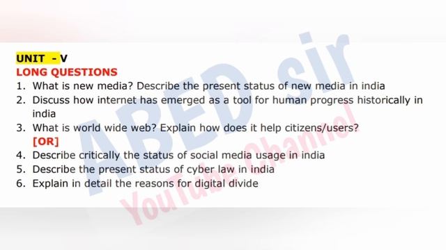 Mass Media in India | Important Questions 2023 | BA 2nd Semester | UG | Degree | OU KU PU TU MGU SU смотреть онлайн