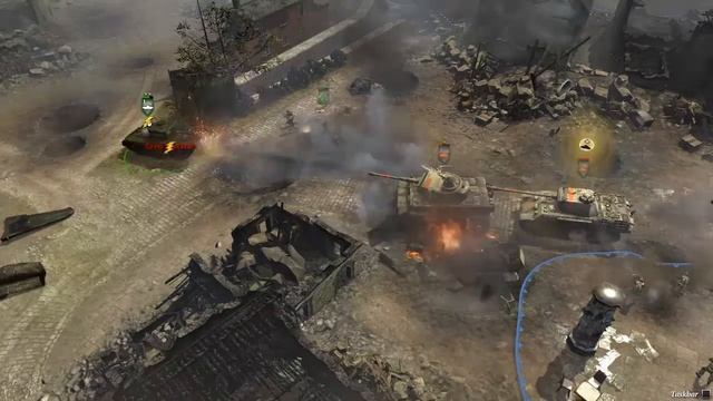 Company of Heroes 2 - Churcill tank vs Tiger+Panters смотреть онлайн