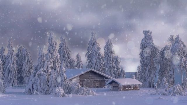 Countryside Village And Snowstorm #winter #relaxing #naturerelax #relaxingview #relaxingnature
