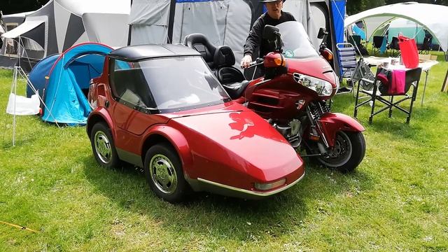 2 wheel-front wheel steer sidecar at 2019 Goldwing Dutch Treffen смотреть онлайн