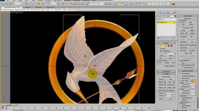 Modelling MockingJay pin and GDI logo using 3ds Max - Part 1 смотреть онлайн