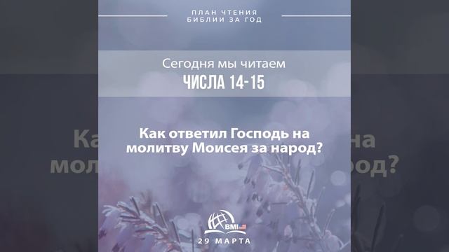 29 марта (Числа 14-15) | План чтения Библии за год смотреть онлайн