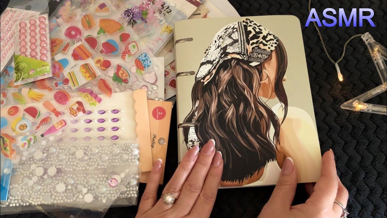 ЗАЛИПАТЕЛЬНОЕ ASMR ОФОРМЛЯЮ ТЕТРАДЬ КЛЕЮ НАКЛЕЙКИ/ТИХИЙ НЕЖНЫЙ ГОЛОС ASMR Journal With Me Stickers