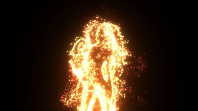 Танцующий силуэт из частиц 7