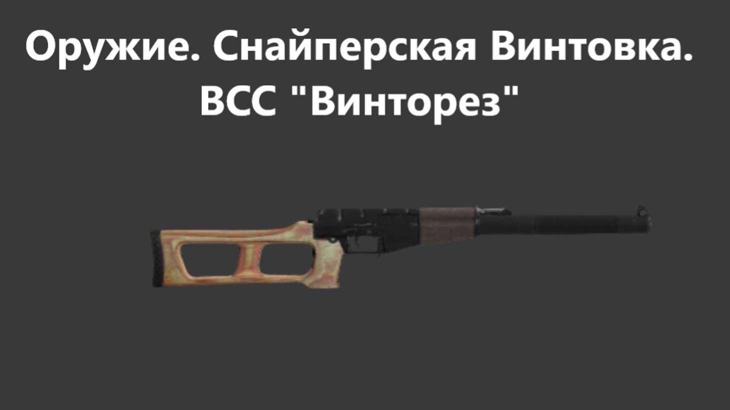 Stay Out / Stalker Online.  Оружие. Снайперская Винтовка. ВСС 