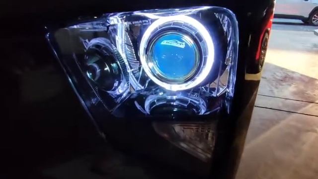 Review Mitsubishi X-Pander อัพเกรดโปรเจคเตอร์ควบคุมเเสง BI-VOX V.9.1 Black Edition Blue Lensขนาด3.2 смотреть онлайн