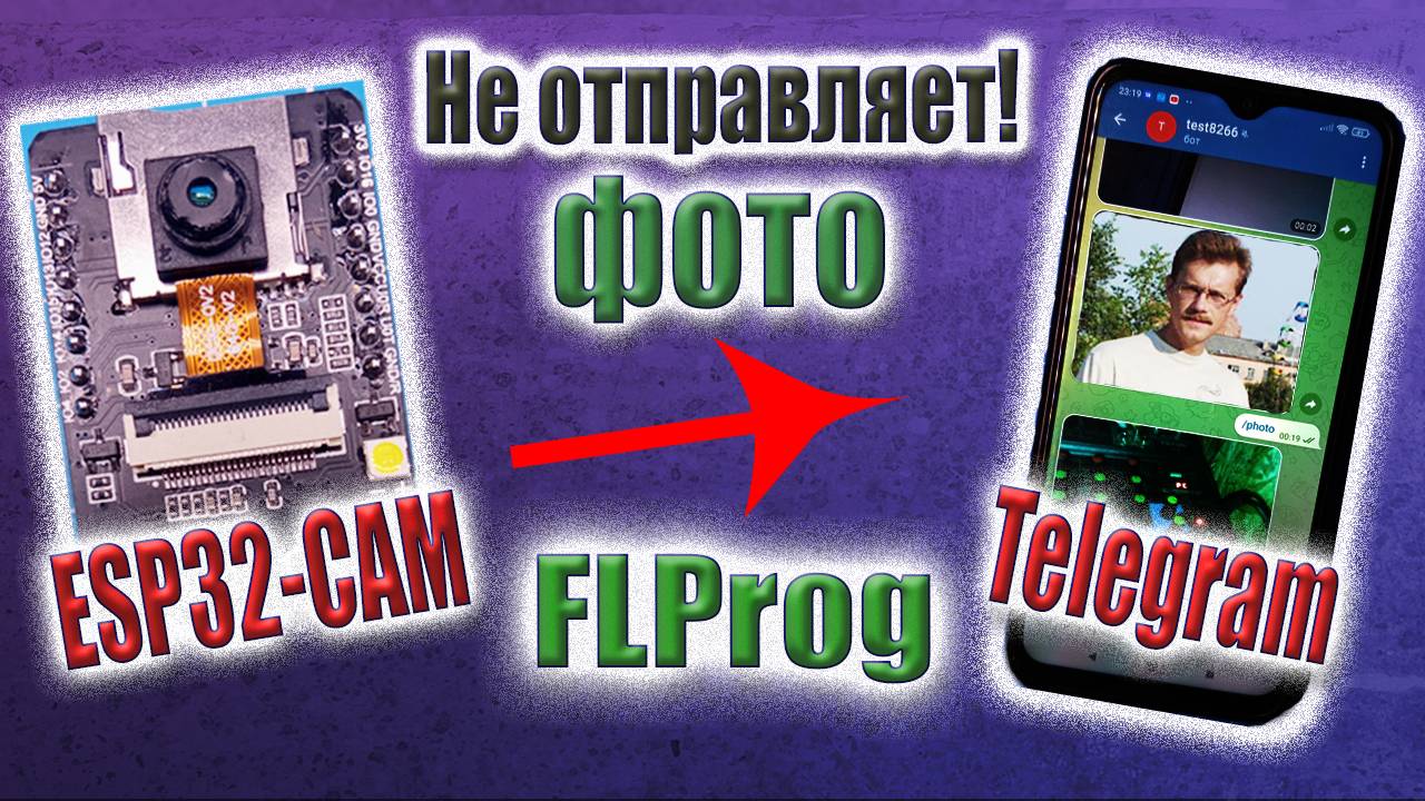 ESP32 - CAM отправка фото в Telegram из WEB по запросу в FLProg смотреть онлайн
