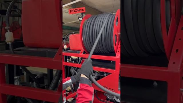 Работа гидравлики на барабане РВД 👀👀👀 #proteus #гидродинамика #канализация #сварка #гидравлика