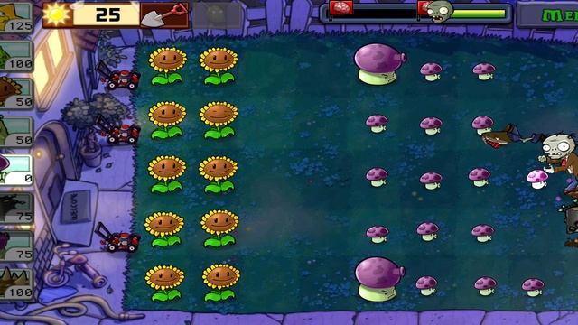 Plants vs Zombies Растения против Зомби Ночь, сложно смотреть онлайн