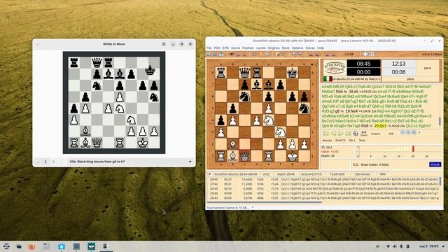 Gnu Chess (Black) vs Stockfish (White) смотреть онлайн