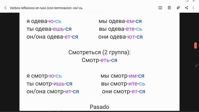 Verbos reflexivos en ruso (con terminación -ся/-сь) смотреть онлайн