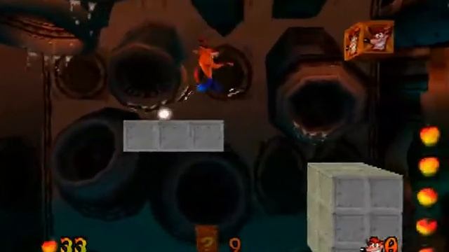 Crash Bandicoot 2: Cortex Strikes Back - Stage 12: Sewer or Later (100% Completed) смотреть онлайн