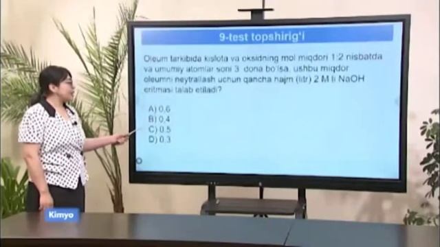 KIMYO Fanidan Online Dars Test Yechish Namunalari Online Repetitor O'zbek Tilida