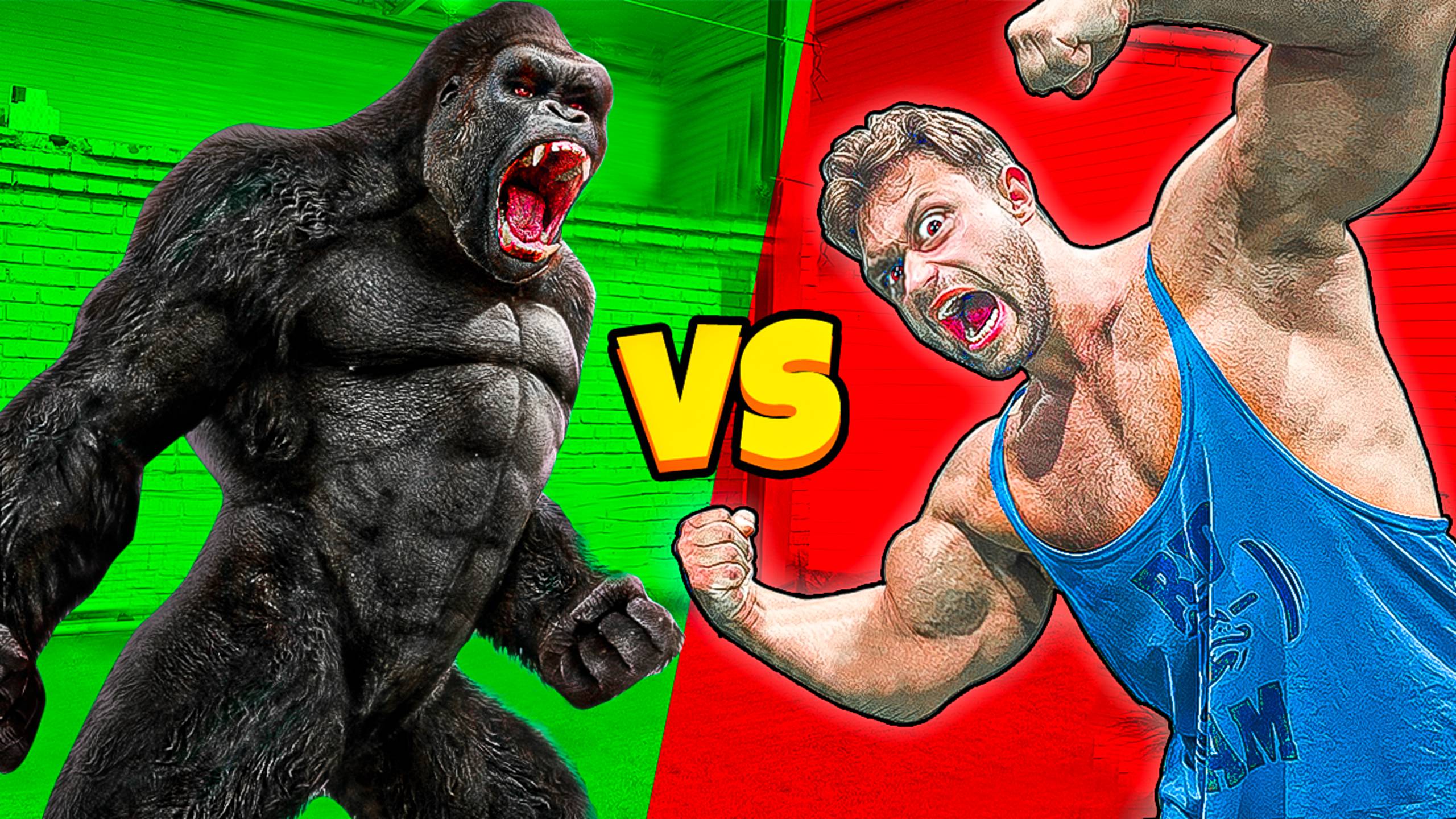 Самый Сильный Человек В мире VS Злая Горилла смотреть онлайн