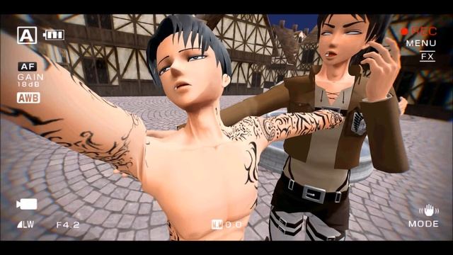 【MMD x Shingeki no kyojin】Rivaille, Eren, Mikasa 【Selfi】 смотреть онлайн