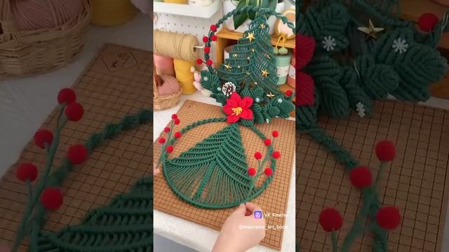 Новогодняя ёлочка макраме. смотреть онлайн