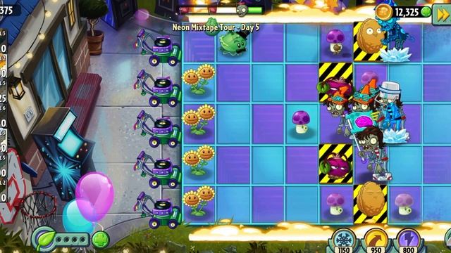 PLANTS VS ZOMBIES 2 NEON MIXTAPE TOUR DAY 5 EASY WALKTHROUGH смотреть онлайн