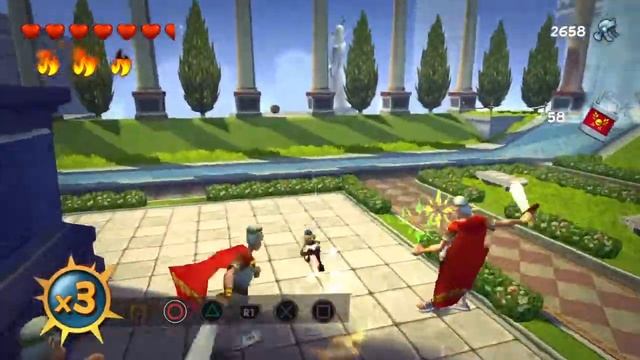 Asterix & Obelix XXL2 - Fighting Multiple Caesar Enemies (PS4)